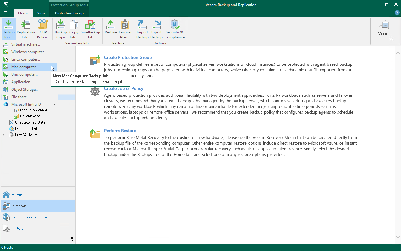 Launch New Backup Job Wizard