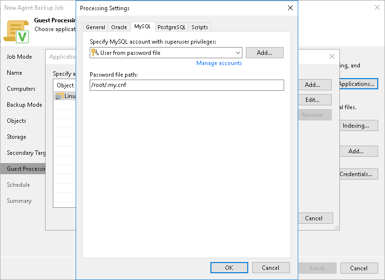 MySQL Processing Settings