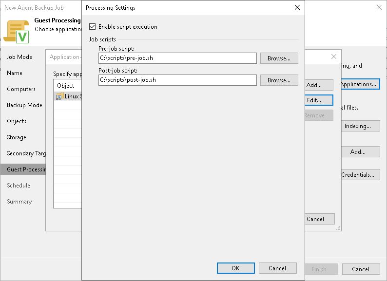 Backup Job and Snapshot Scripts