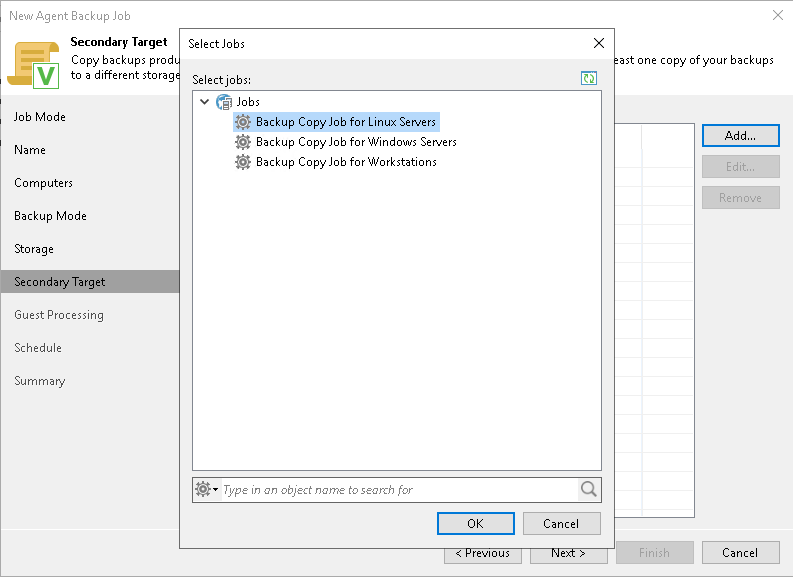 Step 9. Specify Secondary Target