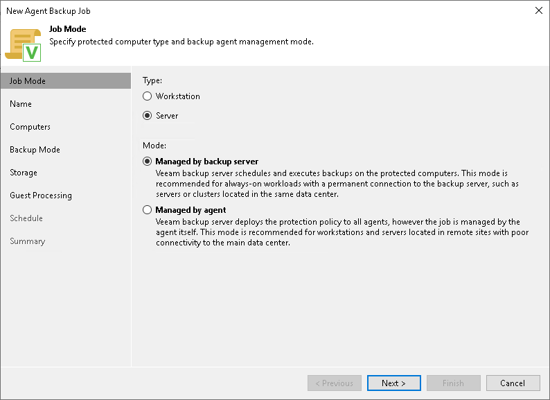 Step 2. Select Job Mode