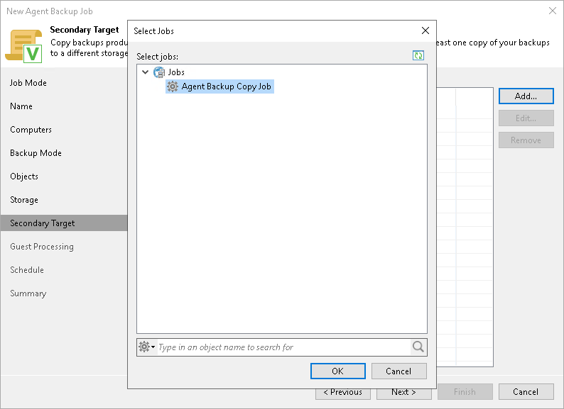 Step 9. Specify Secondary Target