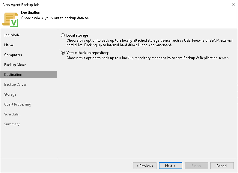 Step 7. Select Backup Destination