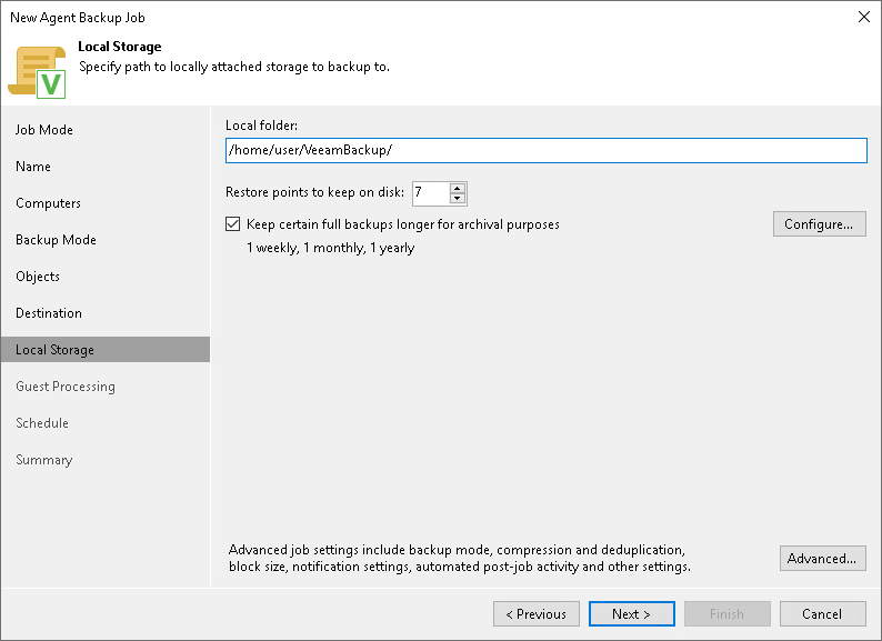 Local Storage Settings