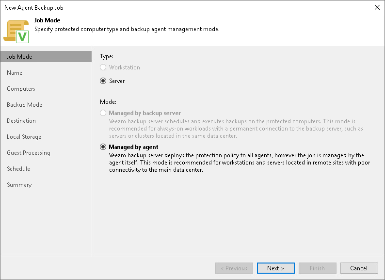 Step 2. Select Job Mode