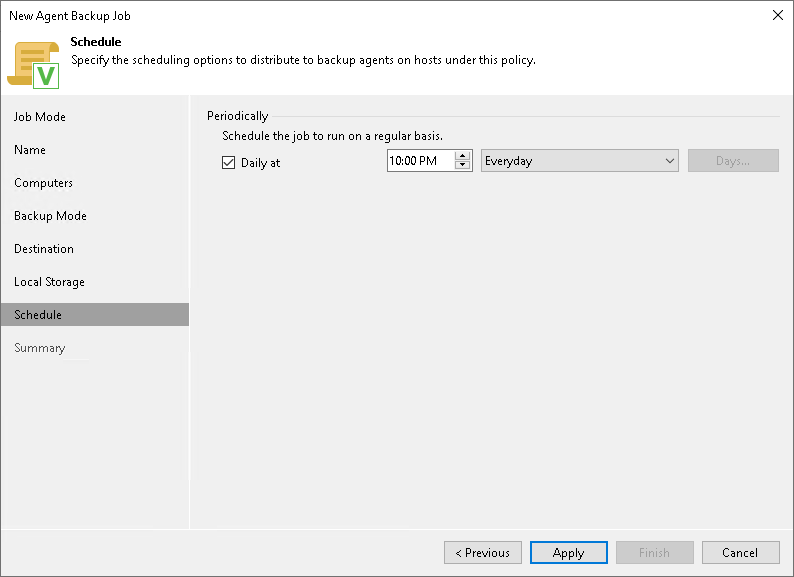 Scheduling Settings for Workstations