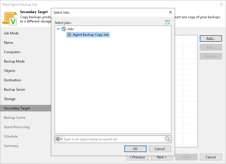 Specify Secondary Target Step 10. Specify Secondary Target