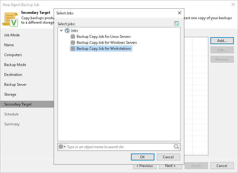 Step 10. Specify Secondary Target