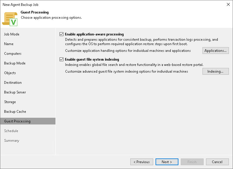 Specify Guest Processing Settings Step 12. Specify Guest Processing Settings