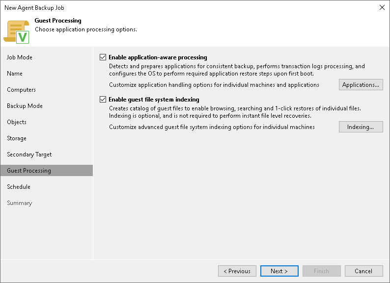 Specify Guest Processing Settings How to Protect Failover Clusters