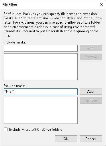 Using Filters in Backup Jobs for Windows Computers