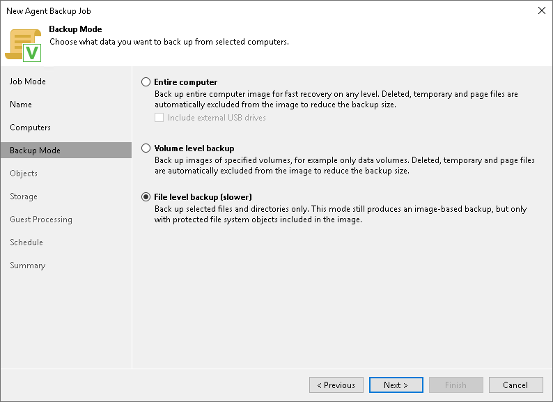 Using Filters in Backup Jobs for Windows Computers