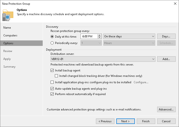 How to Move Unix Computers to Protection Group for Individual Computers