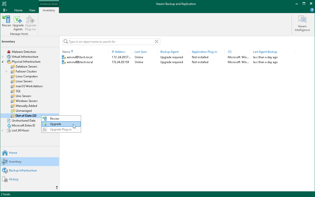 Upgrade Veeam Agent on Multiple Computers