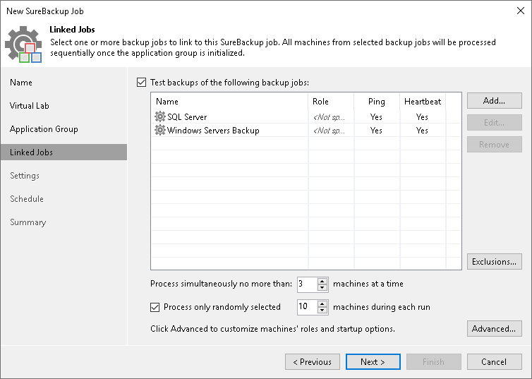 Creating SureBackup Job