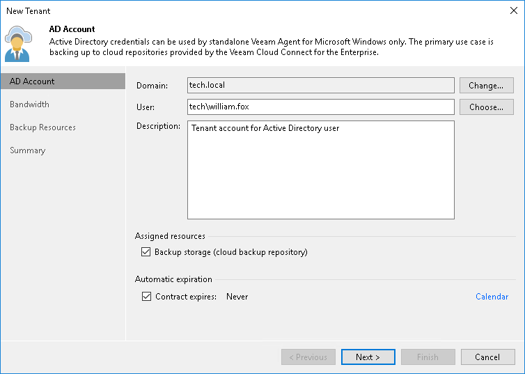 Step 2. Specify Tenant Settings