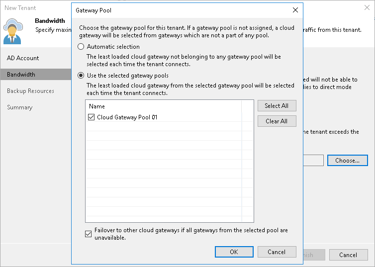 Step 3. Specify Bandwidth Settings
