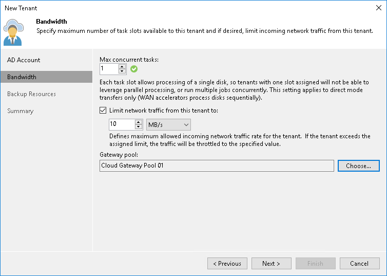 Step 3. Specify Bandwidth Settings
