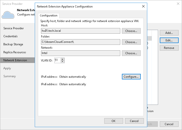 Step 6. Configure Network Extension Appliances