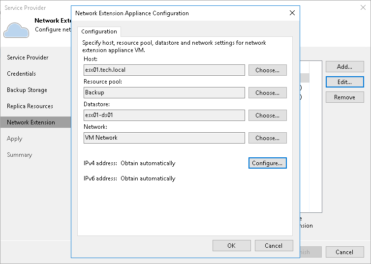 Step 6. Configure Network Extension Appliances