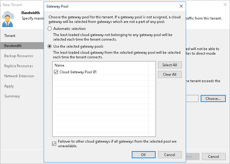 Step 3. Specify Bandwidth Settings