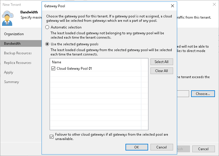 Step 3. Specify Bandwidth Settings