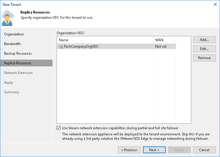 Step 5. Allocate Replication Resources