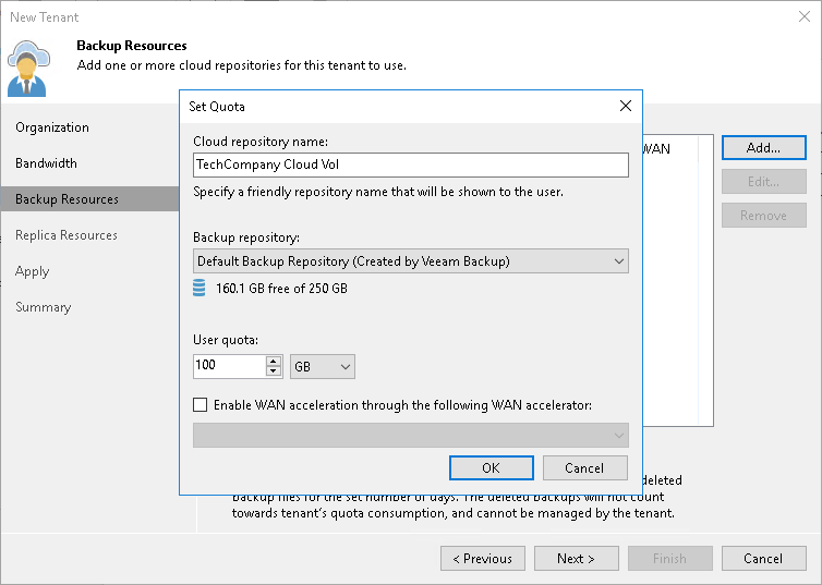 Step 4. Allocate Backup Resources