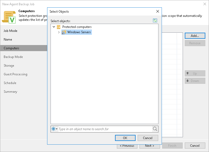 Creating Veeam Agent Backup Jobs