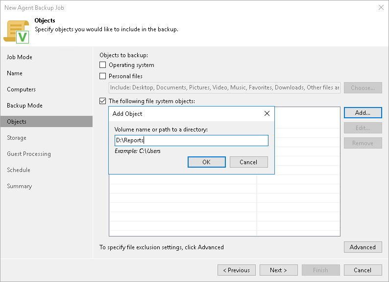 Creating Veeam Agent Backup Jobs