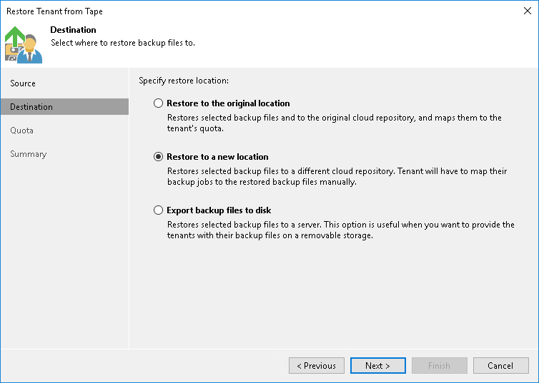 Restoring Tenant Data from Tape