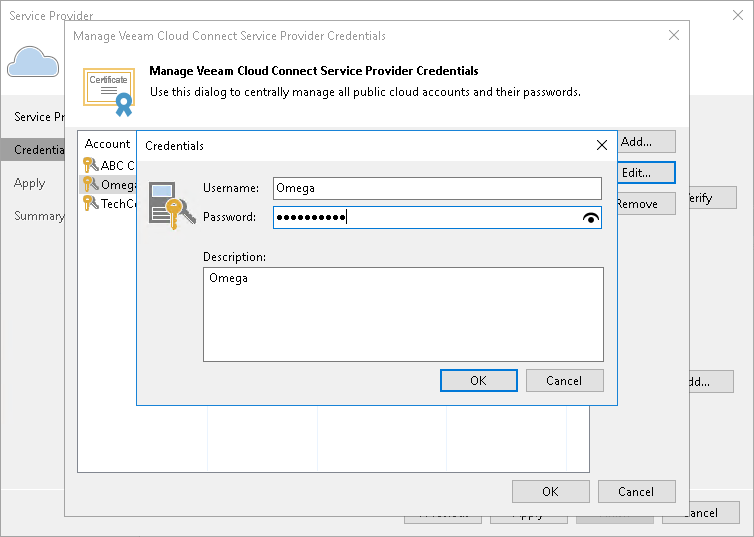 Changing Password for Tenant Account on SP Side