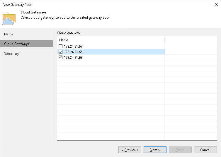 Step 3. Select Cloud Gateways