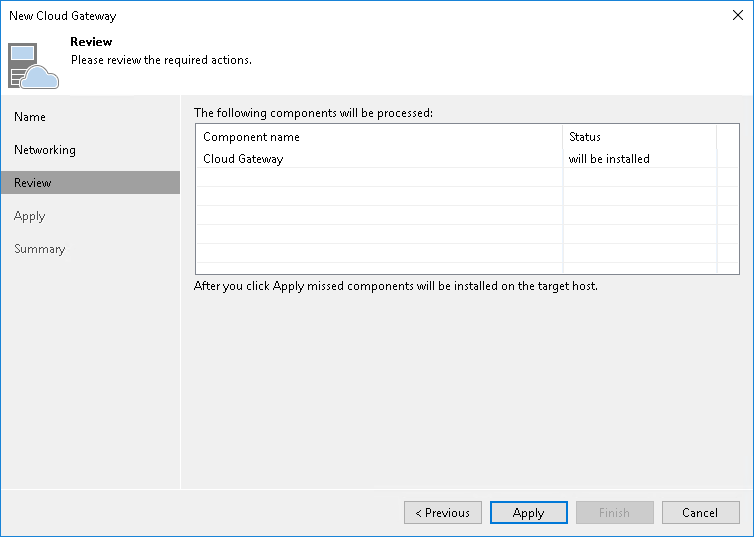 Step 4. Review Cloud Gateway Settings
