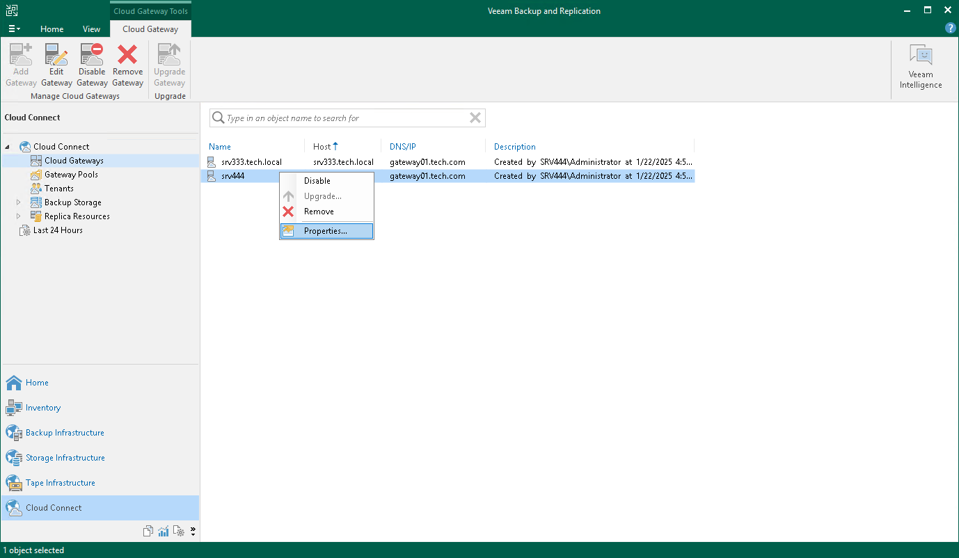 Managing Cloud Gateway