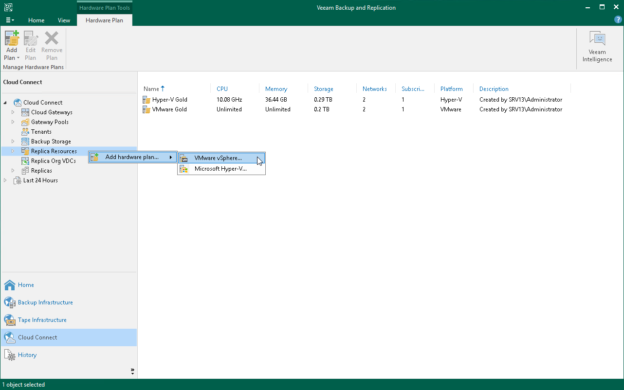 Launch Hardware Plan Wizard