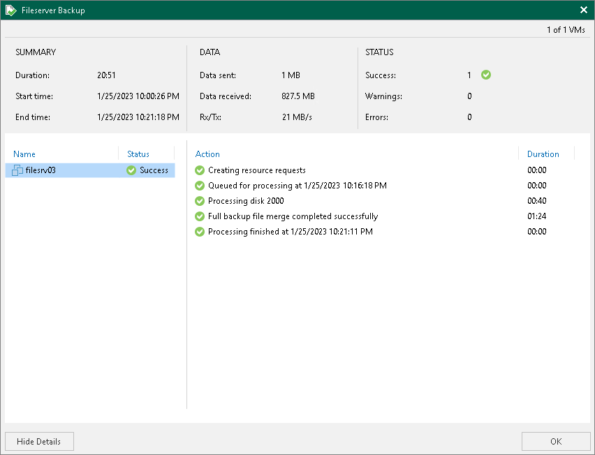 Viewing Job Session Results