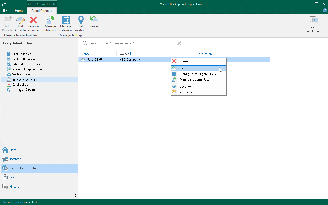 Rescan Service Provider