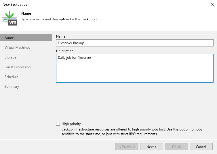 Creating VM Backup Jobs