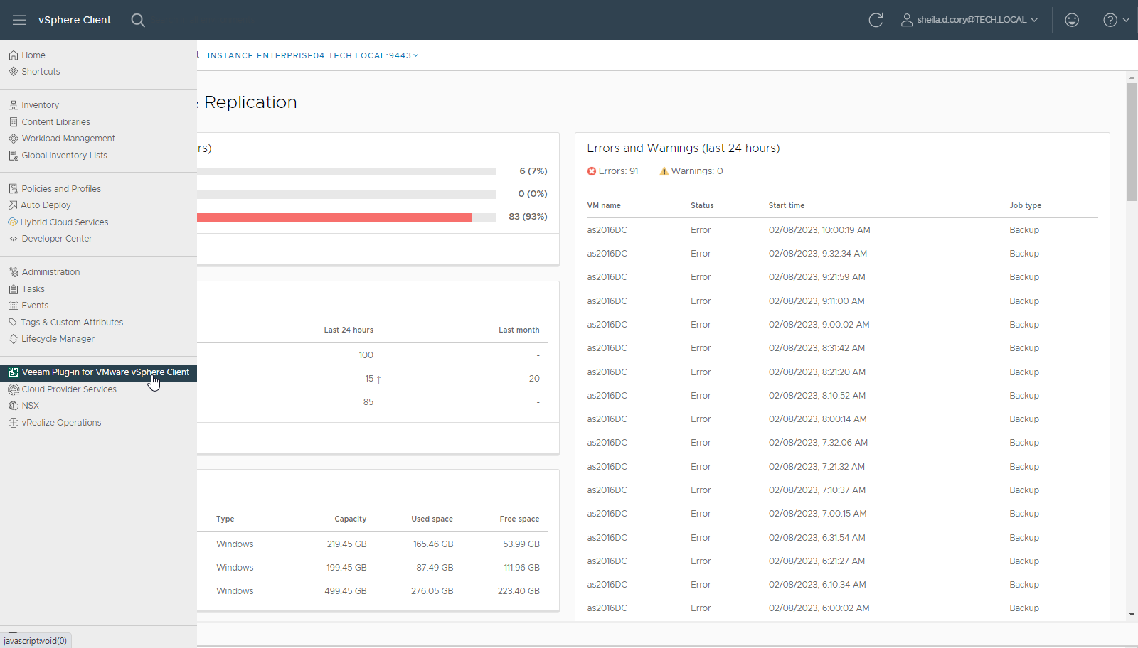 Accessing Veeam Plug-in from vSphere Client
