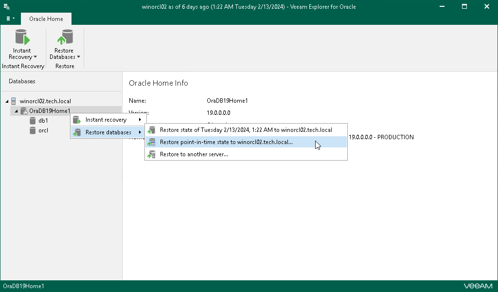 Restoring Databases to Point-in-Time State