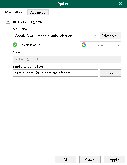 Configuring Mail Settings