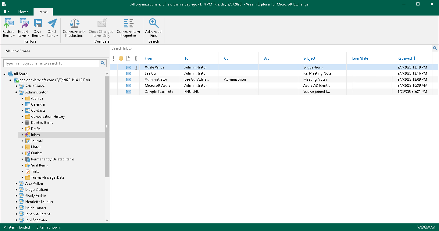 Browsing, Searching and Viewing Items