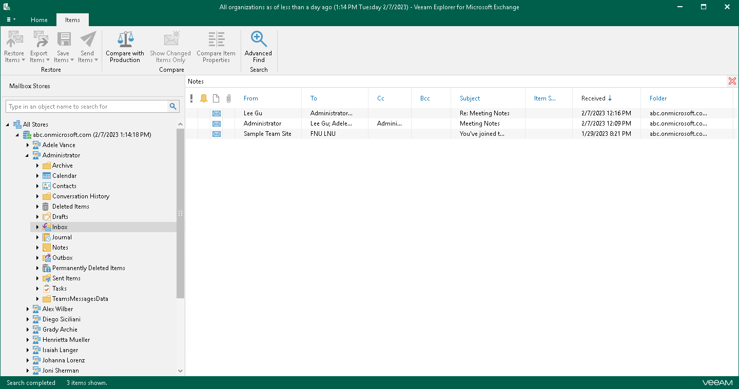 Browsing, Searching and Viewing Items