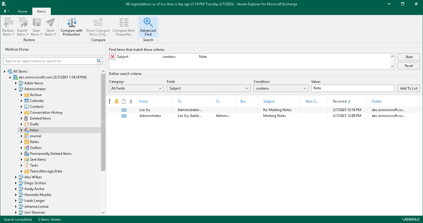 Browsing, Searching and Viewing Items