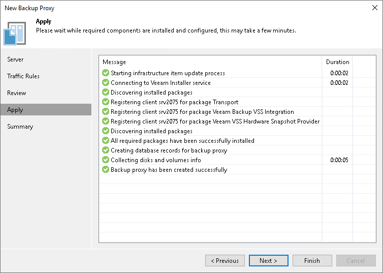 Step 5. Apply Backup Proxy Settings