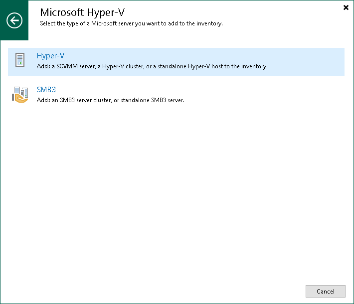 Step 1. Launch New Hyper-V Server Wizard