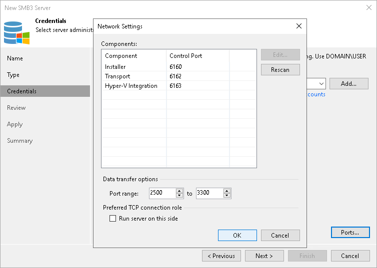 Step 4. Specify Credentials