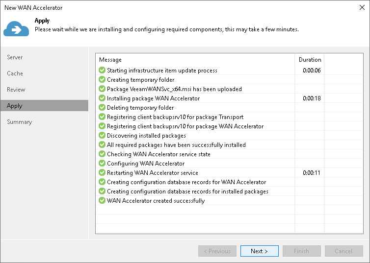Step 5. Apply WAN Accelerator Settings