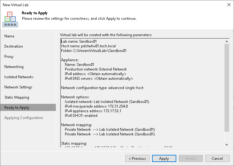 Step 9. Apply Parameters